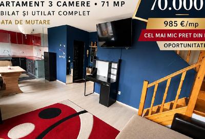 3 CAMERE 71 MP ~ SCARA INTERIOARA ~ SECTOR 4 ~ ALEEA RESITA ~ 70.000€ - 1