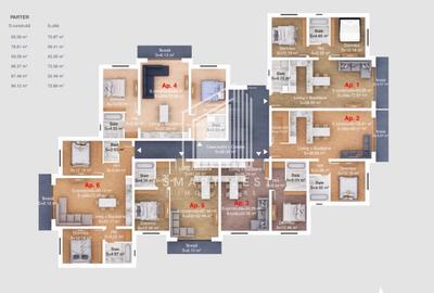 Apartament 3 camere bloc nou | Etaj 1|  Zona Titulescu - 7