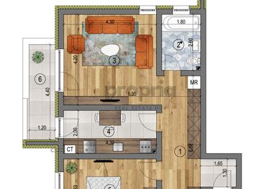 APARTAMENT 2 CAMERE 57,86 MP UTILI - RATE DEZVOLTATOR - 5% AVANS - 6