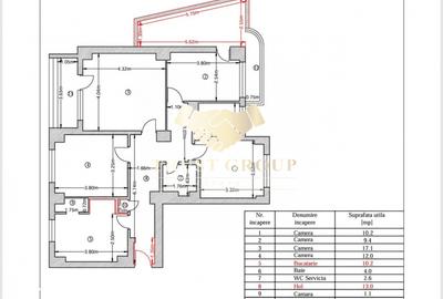 Apartament cu 4 camere decomandat în Dacia