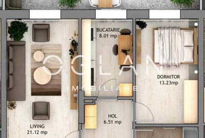 Apartament 2 cam nou, decomandat, bloc cu lift, zona Doamna Stanca - 2