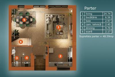 CASA P+1+M-185 MP -5 CAM-4 BAI-METROU BERCENI - 13