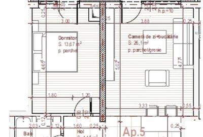 Apartament cu 2 camere semidecomandat în Florești