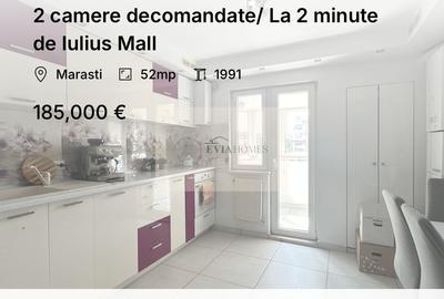 Apartament cu 2 camere decomandat, mobilat în Mărăști
