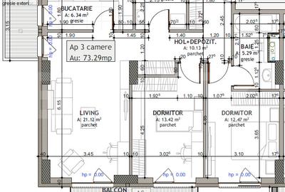 Ap. 3 camere[73 mp] Ansamblu de top cu Discount_zona RIVUS- TVA INCLUS! - 2
