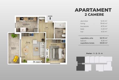 APARTAMENT 2 CAMERE | 59MP | ACCES METROU APARATORII PATRIEI - 7