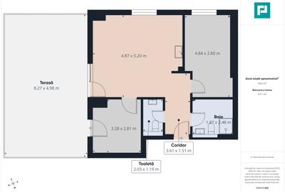 3 camere PREMIUM, terasă 22 mp, etaj 8 - 6