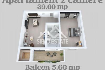 Apartament 2 camere 39,6 mp ,cu lift, Zona Lacul lui Binder - 6