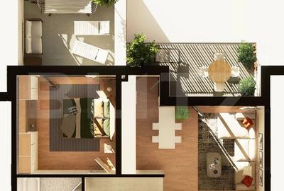 Apartament 2 camere, 56 mp, terasa 27 mp, constructie noua, zona Dunarii - 1