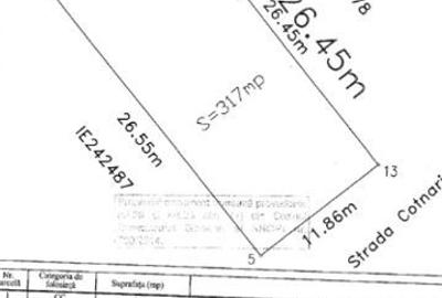 Teren Construcții intravilan de 317 mp, în Străulești