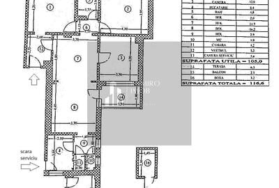 Inchiriere apartament 117mp -Cartierul Evreiesc -Str. Traian -birouri - 3