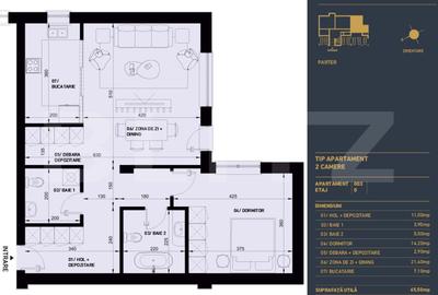 Apartament cu 2 camere, 2 bai si gradina, 65.5 mp - Complex Rezidential Nou - 2