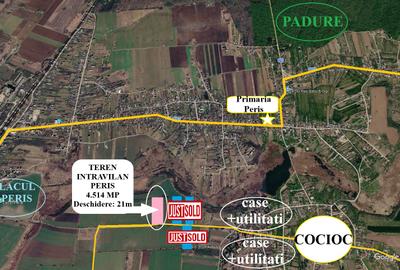 Proprietar, vând teren intravilan în Periș – 4.514 mp - 2