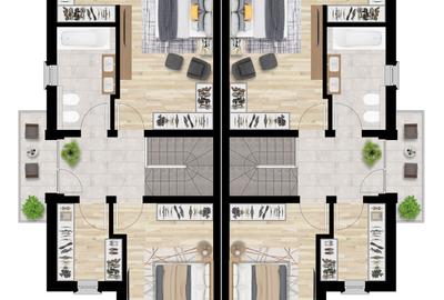 Dezvoltator: Duplex in cartier privat - 4,5 camere, 2 bai cu dormitor la parter - 17