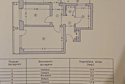 Apartament cu 3 camere decomandat, mobilat în Tei