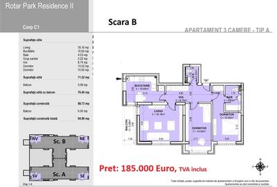 3 camere Rotar Park Residence-2-10min Metrou..... - 4