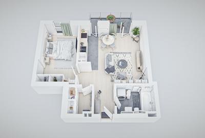 Apartament 2 camere, etaj intermediar - 3