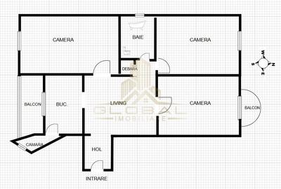 4 camere, 76 mp,  2 balcoane, zona Piata-Marasti, Marasti - 7