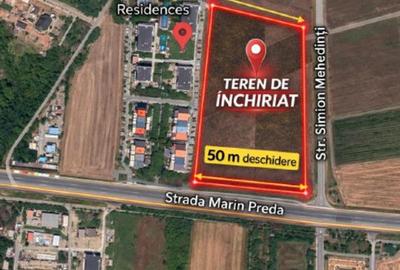 Teren de inchiriat 9810mp, situat la strada asfaltata  Marin Preda - 1