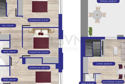 REA1021923 Duplex 4 camere Aviatiei Nord - 2