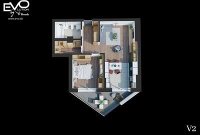 AP. 2 CAMERE | 60 MP | RĂSĂRIT | SHOPPING CITY SIBIU | Evolution Apartments - 12