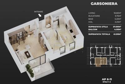 GARSONIERA-41.95 MP-PRIMARIE - 2