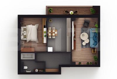 Apartament de 2 camere, decomandat, etaj intermediar, VIsani - 2