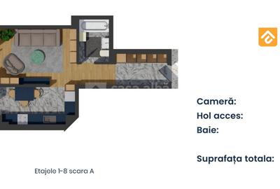 PROIECT NOU | apartament 1 camera LA CHEIE | Pacurari - Alpha Bank - 13