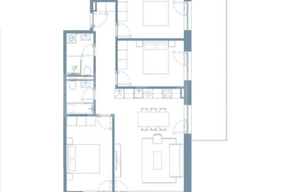 Comision 0 ! Ray by Hexagon - 4 camere, 85 mp, 2 Bai, Terasa 22 mp - 2