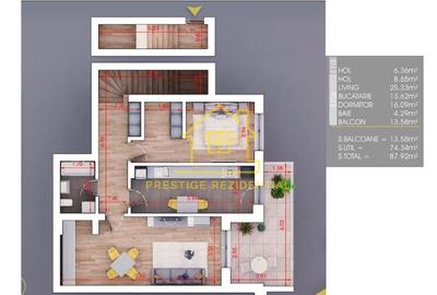 Metrou - Pallady- Titan - Ap. 2 Cam Duplex- Finalizat-88 mp - 2