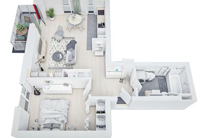 Apartament 2 camere de vânzare, etaj 2/11, zonă centrală - Comision 0% - 14