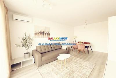 Apartament cu 2 camere semidecomandat, mobilat în Băneasa