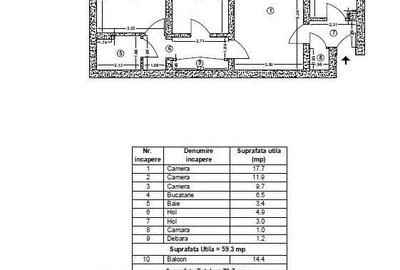 Apartament 3 camere Titan-Piata Minis - 1