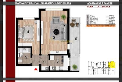 NOU Metrou Berceni Apartament 2 camere 57.5 str Biruintei - 5