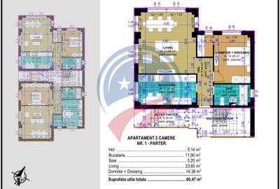 Spațiu comercial / Apartament 2 camere – bloc nou- parter – zona 1 Mai – Stadion - 1