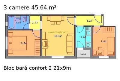 Apartament cu 3 camere semidecomandat în P-ța Reșița