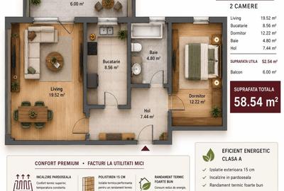 Clasic Decomandat Bucatarie Inchisa - 1