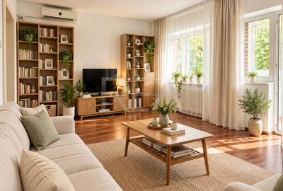 Apartament cu 3 camere semidecomandat, mobilat în Basarabia