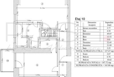 Duplex 310 mp, dining separat, One Herastrau Towers - 14