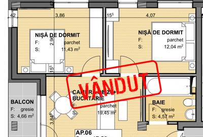 Apartament de vânzare premium cu 3 camere la stadiul de finisat in Apahida - 12