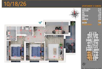 (AP10/1/BL3) 3 camere, Titan - Pallady - Metrou Teclu