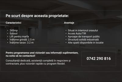 Spațiu Producție/Depozitare 245mp | 2.5-3.2m Inaltime | Bucur Obor - 3