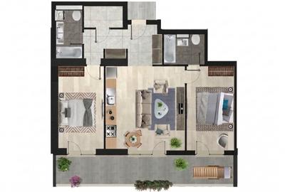 APARTAMENT 3 CAMERE IN COMPLEX CU PREMIU DE ARHITECTURA, PARC PRIVAT, LAC - 2