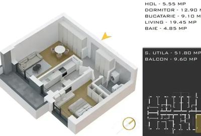 APARTAMENT 2 CAMERE DECOMANDAT THEODOR PALLADY METROU NICOLAE TECLU - 9