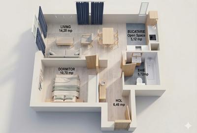 Apartament 2 camere de vânzare în Cosmopolis, mobilat, utilat  boxa inclusa - 1