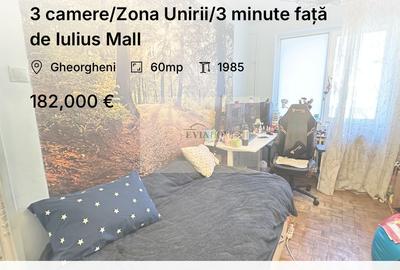 3 camere/Zona Unirii/3 minute față de Iulius Mall - 1