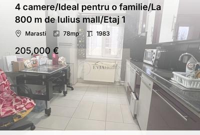 4 camere/Ideal pentru o familie/La 800 m de Iulius mall/Etaj 1 - 1