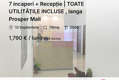 7 incaperi + Recepție | TOATE UTILITĂȚILE INCLUSE , langa Prosper Mall - 1