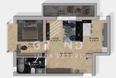 Apartament NOU 2 camere I 45mp + 7mp balcon I Sesul de sus I Floresti - 1