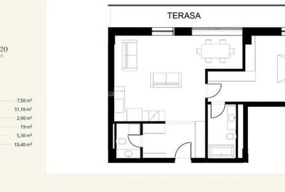 APART CU 2 CAMERE IN ZONA BALCESCU,COMPLEX NOU la 206.000 euro - 1